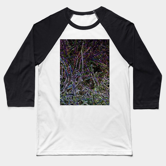 Glowing Grass Baseball T-Shirt by avrilharris